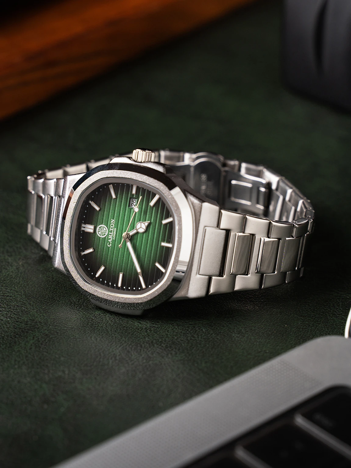 CARLTON LONDON Arthur Analog Watch - For Men CLSGRNNM - Image 4