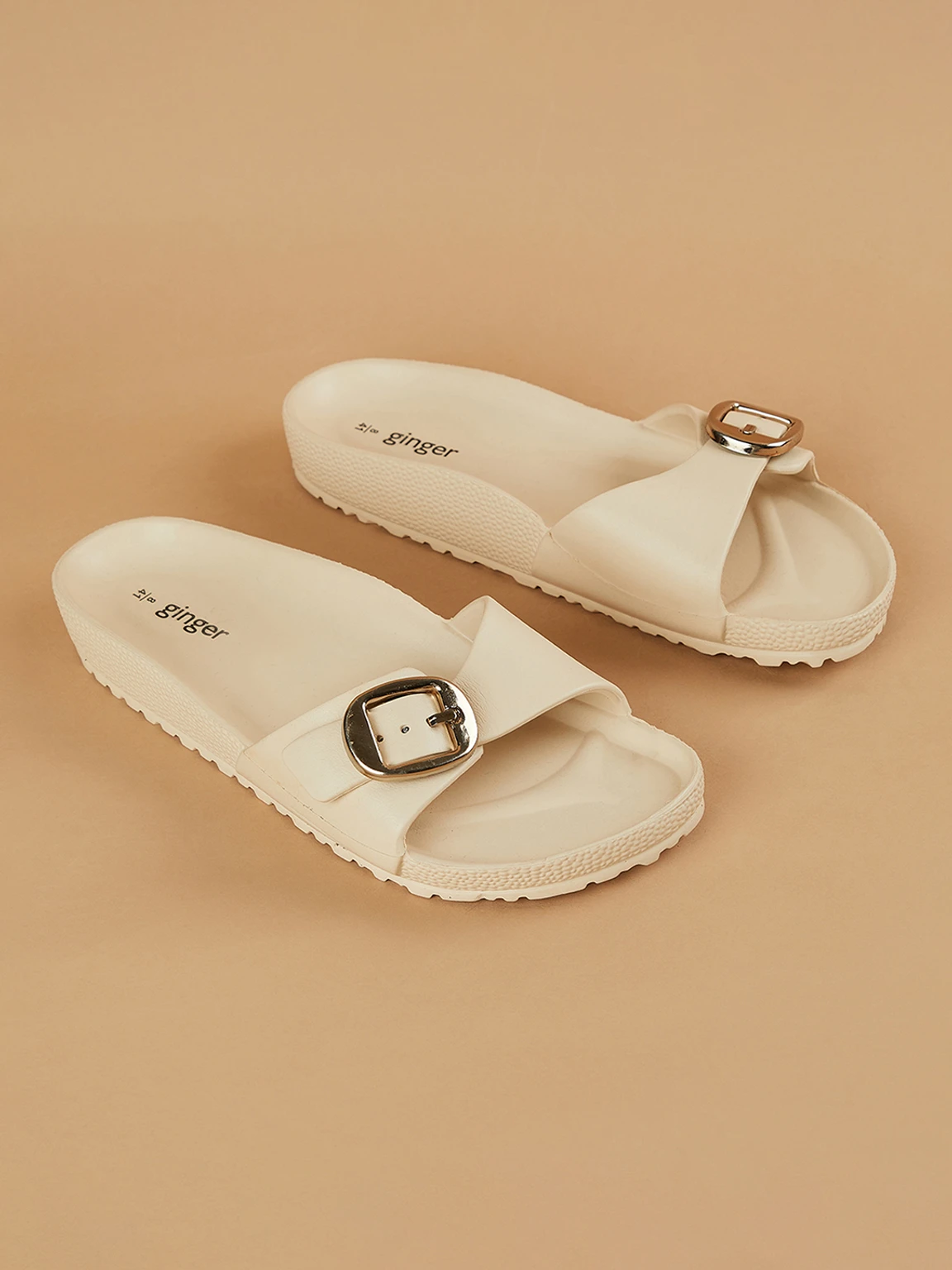 Ginger by Lifestyle Women Sandal (Beige , 6) - Image 4