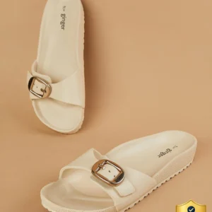 Ginger by Lifestyle Women Sandal (Beige , 6)
